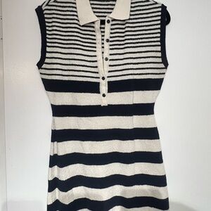 SOLD: Striped Sleeveless Polo Dress
